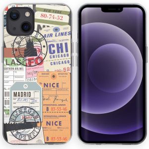 iMoshion Design hoesje iPhone 13 - Reizen - Multicolor