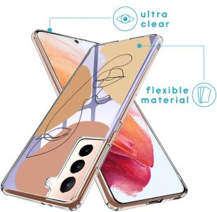 iMoshion Design hoesje Samsung Galaxy S21 - Gezicht - Multicolor