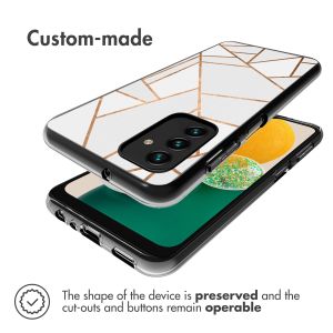 iMoshion Design hoesje Samsung Galaxy A13 (5G) / A04s - Grafisch Koper / Wit