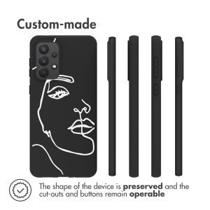 iMoshion Design hoesje Samsung Galaxy A33 - Abstract Gezicht - Zwart