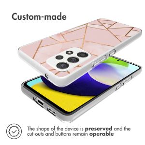 iMoshion Design hoesje Samsung Galaxy A53 - Grafisch Koper / Roze