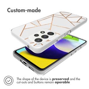 iMoshion Design hoesje Samsung Galaxy A53 - Grafisch Koper / Wit