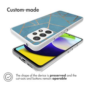 iMoshion Design hoesje Samsung Galaxy A53 - Grafisch Koper / Blauw