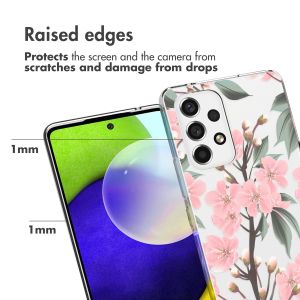iMoshion Design hoesje Samsung Galaxy A53 - Bloem - Roze / Groen