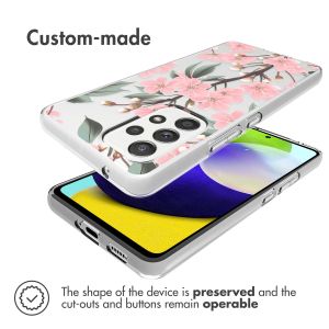 iMoshion Design hoesje Samsung Galaxy A53 - Bloem - Roze / Groen