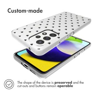 iMoshion Design hoesje Samsung Galaxy A53 - Hartjes - Zwart