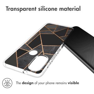 iMoshion Design hoesje Motorola Moto E30 / E40 - Grafisch Koper / Zwart