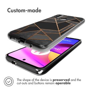 iMoshion Design hoesje Motorola Moto E30 / E40 - Grafisch Koper / Zwart