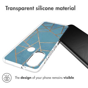 iMoshion Design hoesje Motorola Moto E30 / E40 - Grafisch Koper / Blauw