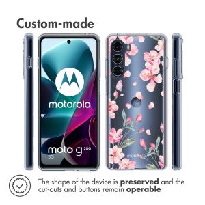 iMoshion Design hoesje Motorola Moto G200 - Bloem - Roze