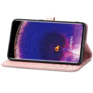 iMoshion Mandala Bookcase Oppo Find X5 5G - Rosé Goud