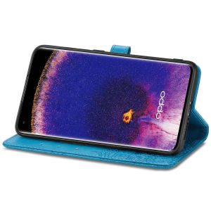 iMoshion Mandala Bookcase Oppo Find X5 5G - Turquoise