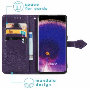 iMoshion Mandala Bookcase Oppo Find X5 5G - Paars