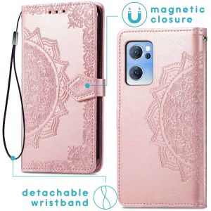iMoshion Mandala Bookcase Oppo Find X5 Lite 5G - Rosé Goud