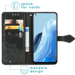 iMoshion Mandala Bookcase Oppo Find X5 Lite 5G - Zwart
