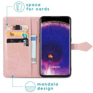 iMoshion Mandala Bookcase Oppo Find X5 Pro 5G - Rosé Goud