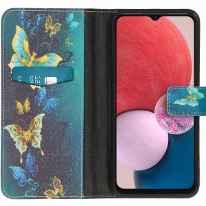 iMoshion Design Softcase Bookcase Samsung Galaxy A13 (4G) - Blue Butterfly