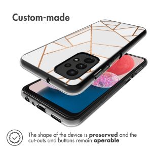 iMoshion Design hoesje Samsung Galaxy A13 (4G) - Grafisch Koper / Wit