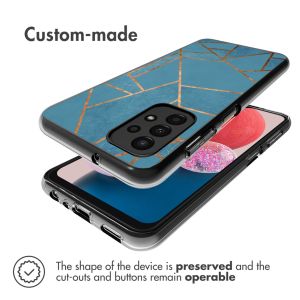 iMoshion Design hoesje Samsung Galaxy A13 (4G) - Grafisch Koper / Blauw