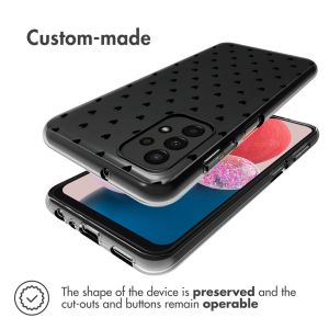 iMoshion Design hoesje Samsung Galaxy A13 (4G) - Hartjes - Zwart