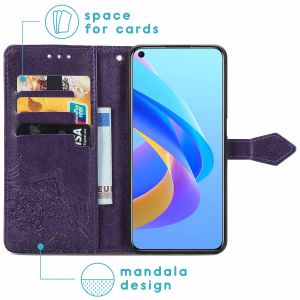 iMoshion Mandala Bookcase Oppo A76 (4G) - Paars