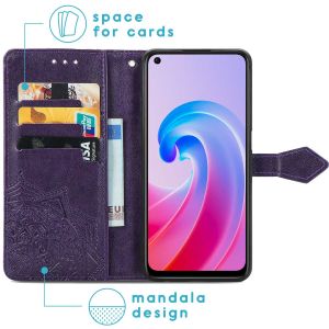 iMoshion Mandala Bookcase Oppo A96 - Paars