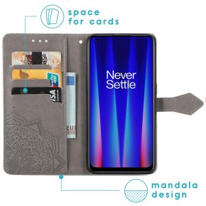 iMoshion Mandala Bookcase OnePlus Nord CE 2 5G - Grijs