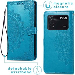 iMoshion Mandala Bookcase Xiaomi Poco M4 Pro 5G - Turquoise