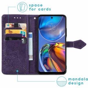 iMoshion Mandala Bookcase Motorola Moto E32 / E32s - Paars