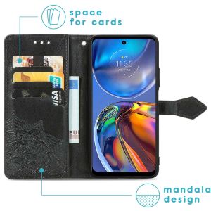 iMoshion Mandala Bookcase Motorola Moto E32 / E32s - Zwart