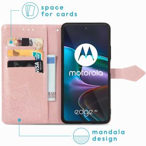iMoshion Mandala Bookcase Motorola Edge 30 - Rosé Goud