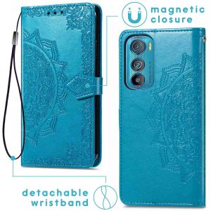 iMoshion Mandala Bookcase Motorola Edge 30 - Turquoise