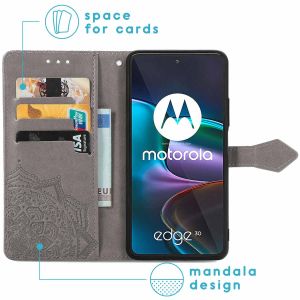 iMoshion Mandala Bookcase Motorola Edge 30 - Grijs