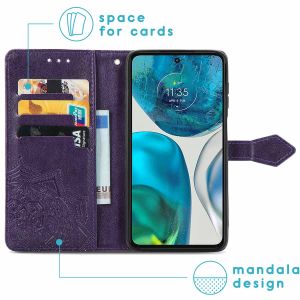 iMoshion Mandala Bookcase Motorola Moto G52 / G82 - Paars