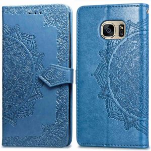 iMoshion Mandala Bookcase voor de Galaxy S7 - Turquoise | Smartphonehoesjes.nl