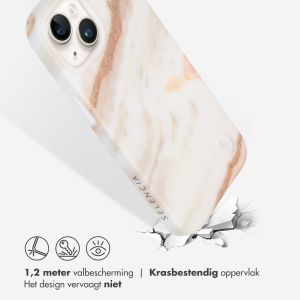 Selencia Aurora Fashion Backcover iPhone 14 - Duurzaam hoesje - 100% gerecycled - Wit Marmer