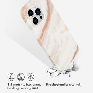 Selencia Aurora Fashion Backcover iPhone 14 Pro Max - Duurzaam hoesje - 100% gerecycled - Wit Marmer