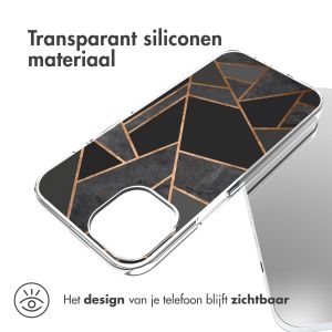 iMoshion Design hoesje iPhone 14 - Grafisch Koper / Zwart