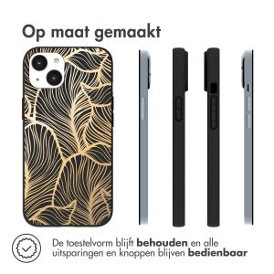 iMoshion Design hoesje iPhone 14 - Bladeren / Zwart