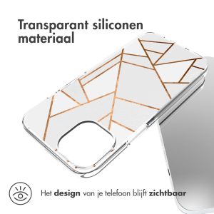 iMoshion Design hoesje iPhone 14 - Grafisch Koper / Wit