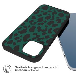 iMoshion Design hoesje iPhone 14 - Luipaard - Groen / Zwart