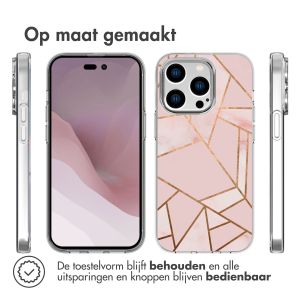 iMoshion Design hoesje iPhone 14 Pro - Grafisch Koper / Roze