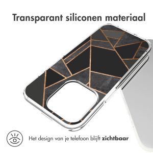 iMoshion Design hoesje iPhone 14 Pro - Grafisch Koper / Zwart