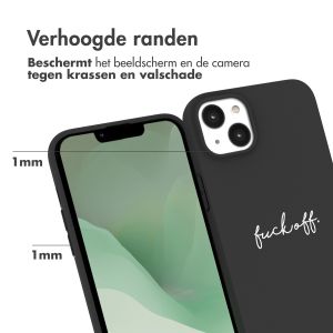 iMoshion Design hoesje iPhone 14 Plus - Fuck Off - Zwart