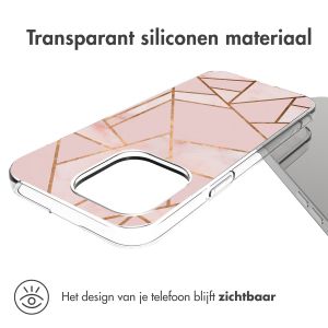 iMoshion Design hoesje iPhone 14 Pro Max - Grafisch Koper / Roze