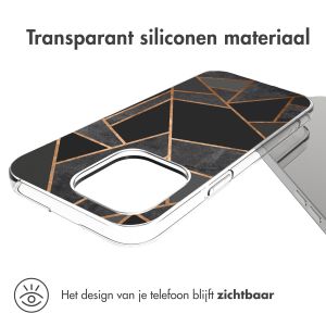iMoshion Design hoesje iPhone 14 Pro Max - Grafisch Koper / Zwart