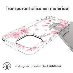 iMoshion Design hoesje iPhone 14 Pro Max - Bloem - Roze