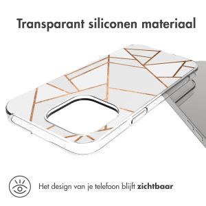 iMoshion Design hoesje iPhone 14 Pro Max - Grafisch Koper / Wit
