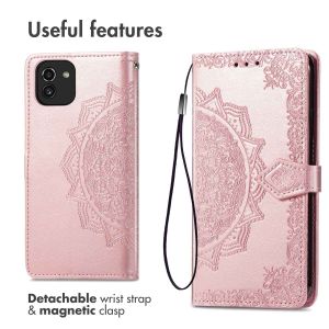 iMoshion Mandala Bookcase Samsung Galaxy A03 - Rosé Goud
