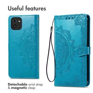 iMoshion Mandala Bookcase Samsung Galaxy A03 - Turquoise